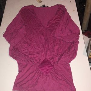 Beautiful woman V blouse